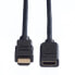 VALUE HDMI High Speed Cable + Ethernet - M/F 2 m - 2 m - HDMI Type A (Standard) - HDMI Type A (Standard) - Black