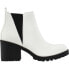 Фото #1 товара Dirty Laundry Lisbon Croc Print Platform Booties Womens White Casual Boots LISBO