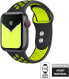 Фото #1 товара Crong Crong Duo Sport Band - Pasek Apple Watch 38/40 mm (czarny/limonkowy)