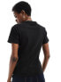 Фото #5 товара Calvin Klein Jeans woven label logo ribbed t-shirt in black