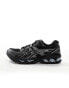 Asics Gel-Kayano 14 trainers in black and silver