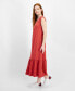 ფოტო #3 პროდუქტის Women's Solid Tiered Sleeveless Midi Dress