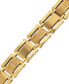 ფოტო #1 პროდუქტის Men's Single-Cut Diamond Bracelet in Stainless Steel and Yellow Ion-Plated (1/10 ct. t.w.)