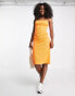 Фото #4 товара Urban Revivo bodycon midi dress in orange