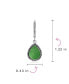 Фото #4 товара Green Dyed Natural Jade Pear Shaped Teardrop Lever Back Dangle Drop Earrings For Women Oxidized Sterling Silver