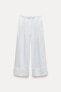 ZW COLLECTION 100% LINEN PALAZZO TROUSERS