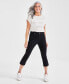 Фото #1 товара Petite High-Rise High-Cuff Capri Jeans, Created for Macy's