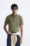 Knit cotton polo shirt