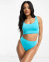 Speedo high waisted bikini bottom in blue