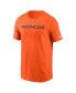 Фото #3 товара Men's Orange Denver Broncos Primetime Wordmark Essential T-Shirt