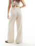 Reclaimed Vintage mensy wide leg trouser in linen look 40 - фото #5