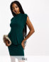 Closet London Tall belted tie waist mini dress in emerald