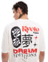 ASOS DESIGN oversized t-shirt in off white with Kyoto city back print Бежевый, M - Chest 40 - фото #1