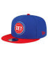 Фото #1 товара Men's Royal, Red Detroit Pistons Official Team Color 2Tone 9FIFTY Snapback Hat