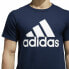 [CW9766] Mens ADIDAS BOS Fill Carded Big Logo Graphic Tee Shirt - Navy