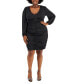 Фото #1 товара Trendy Plus Size Ruched Bodycon Dress