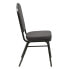 Фото #1 товара Hercules Series Crown Back Stacking Banquet Chair In Gray Fabric - Silver Vein Frame