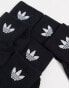 adidas Originals 3 pack trefoil ankle socks in black