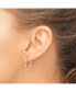 ფოტო #3 პროდუქტის Stainless Steel Polished Rose plated Hinged Hoop Earrings