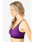 Фото #2 товара Plus Size Seamless Velvet Trim Support Bra