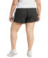 ფოტო #2 პროდუქტის Plus Size Pacer Training 3-Stripes Woven High-Rise Shorts