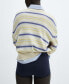 ფოტო #2 პროდუქტის Women's Round-Neck Striped Sweater