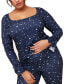 Audra Women's Plus-Size Pajama Long Sleeve Top & Legging Set