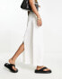 Фото #4 товара ASOS DESIGN twill maxi pencil skirt in white