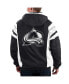 Фото #2 товара Куртка с капюшоном Starter мужская черного цвета Colorado Avalanche Home Team Half-Zip.