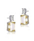Фото #3 товара Classic White Gold Plated Rich looking Deep color Drop Earrings