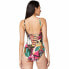 Фото #2 товара Bleu Rod Beattie Lace Down Over The Shoulder One Piece Swimsuit Multi Size 14