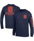 Men's Navy Syracuse Orange Team Stack Long Sleeve T-shirt Синий, L - фото #1