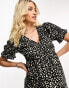 Фото #4 товара Mamalicious Maternity v neck mini dress in animal print