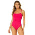 Фото #5 товара Anne Cole Women's Live In Color Shirred Lingerie Maillot One Piece - Magenta 6