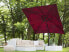 Beliani Parasol ogrodowy 250 x 250 cm burgundowy MONZA (86120)