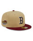 ფოტო #1 პროდუქტის Men's Vegas Gold, Cardinal Boston Red Sox 59FIFTY Fitted Hat