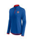 Фото #3 товара Women's Royal Chicago Cubs Corner Quarter-Zip Top