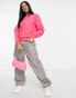 Les Girls Les Boys – Lounge-Sweatshirt in Himbeer-Rosa малина, XS - фото #2