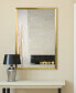 Фото #5 товара Contempo Brushed Stainless Steel Rectangular Wall Mirror, 24" x 36"