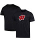 Фото #1 товара Men's Black Wisconsin Badgers School Logo Performance Cotton T-shirt