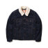 Фото #1 товара Levis Sherpa Denim Button Up Trucker Jacket Dark Blue Rinse 705980027