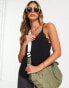 Фото #2 товара Vero Moda lace trim cami top in black