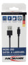 Ansmann 1700-0076 - 1.2 m - USB A - Micro-USB B - Male/Male - 480 Mbit/s - Black