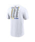Фото #4 товара Men's White Los Angeles Rams 2021 NFC Champions Roster T-shirt