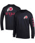 Фото #2 товара Men's Black Utah Utes Team Stack Long Sleeve T-shirt