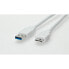 VALUE USB 3.0 Cable - A - Micro B - M/M 3.0 m - 3 m - USB A - Micro-USB B - USB 3.2 Gen 1 (3.1 Gen 1) - Male/Male - White