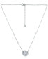 Фото #3 товара Giani Bernini cubic Zirconia Starburst Disc Pendant Necklace, 16" + 2" extender, Created for Macy's