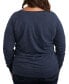 ფოტო #2 პროდუქტის Falling Stars Plus Size Graphic Pullover