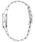 ფოტო #2 პროდუქტის Snow White Silver-Tone Stainless Steel Bracelet Watch 30mm