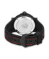 ფოტო #3 პროდუქტის Men's Partenza Collection Timepiece Black Silicon Strap Watch, 49mm